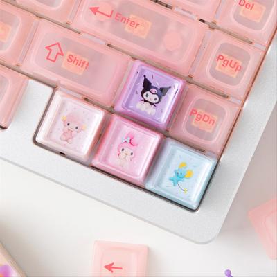 Set Oficial 4 Bucăți Keycaps Sanrio My Melody & Kuromi
