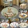 Easter Cute Rabbit Patterned Rug Round Area Rug Decoration Suitable for Living Room Bedroom Office Game Room Children Gift