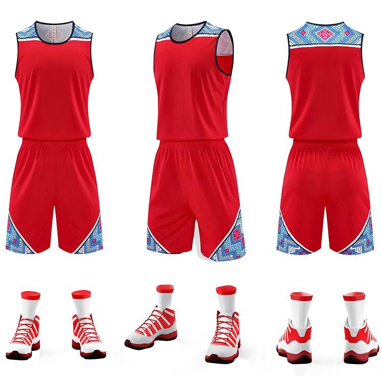 

American Basketball Suit Men S College Students Children S Training Suit Sports Quick-Drying Team Game Jersey Summer 3XS красный