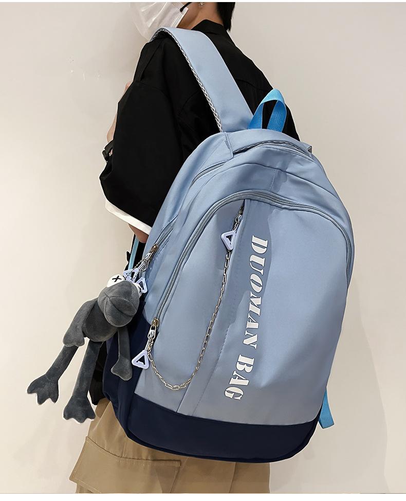 Schoolbag New Large Capacity Junior High School Student College Student Backpack Leisure Commuter Waterproof Backpack Male and Female School Bag