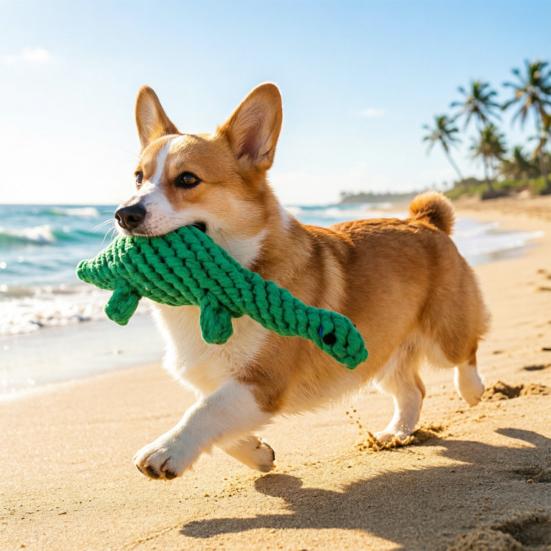Dog Cotton Rope Toy Cute Dinosaur Shaped Dog Chew Toy for Aggressive Chewers Interactive Pet Training Toy for Small Medium Dogs