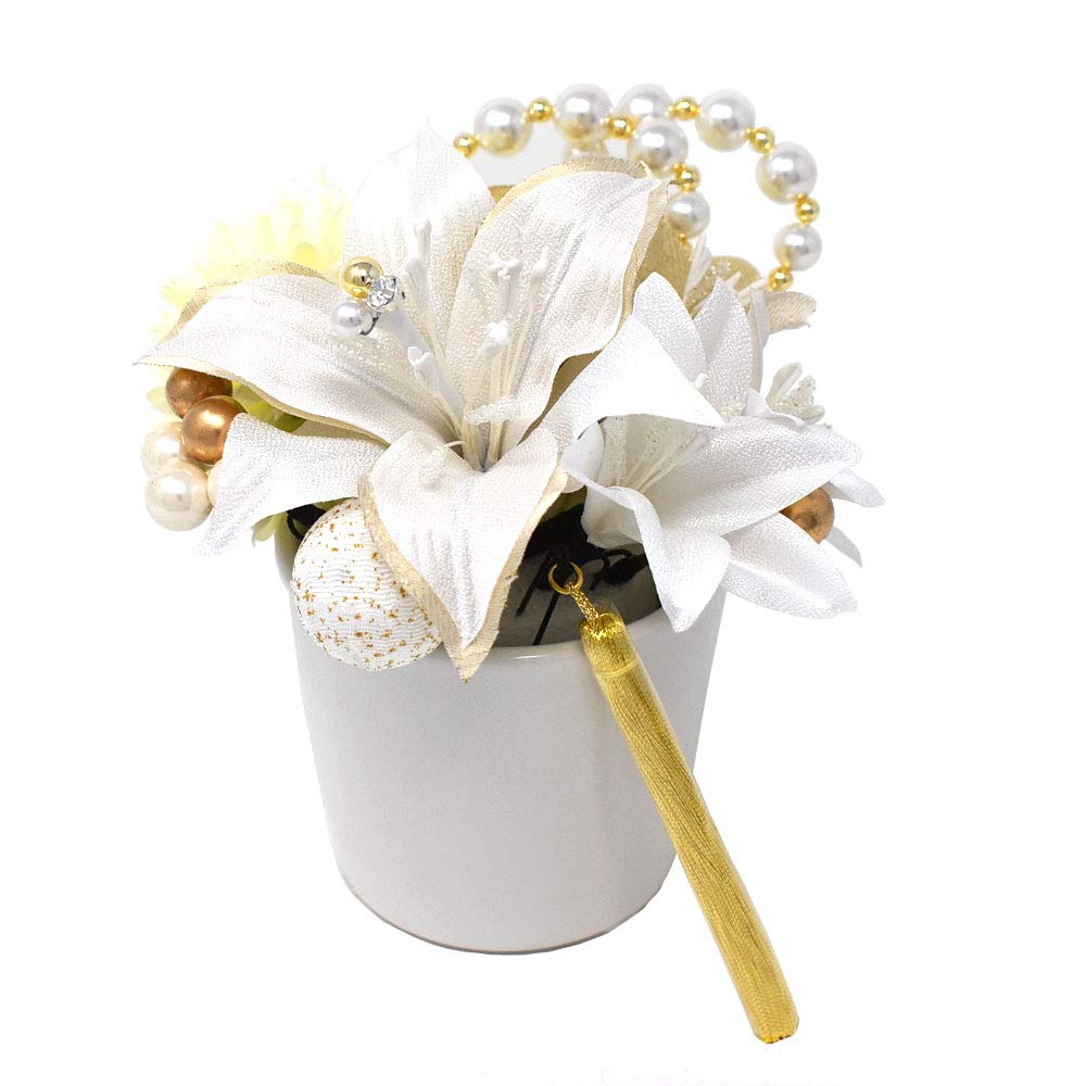 

Kimono Arenca Madonna Lily Hair Ornaments for White Lily [Stylish Iroha] Coming-of-Age Ceremonies, 13-Piece Set, белый