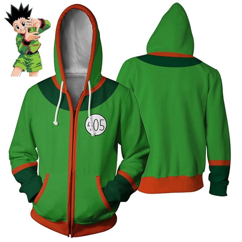 Hunter Hisoka Hunter Killua Zoldyck Zipper Jacket Cosplay Costume Hoodie Coat