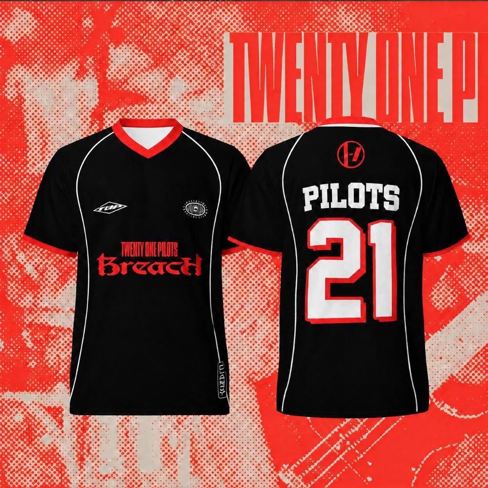 Vintage Rock Tour Soccer‑Style Jersey T‑Shirt Number 21 Graphic