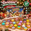 24pcs Christmas Dumpling Advent Calendar, 3D Kawaii Hanging Ornaments, Countdown Gift for Teens