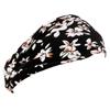 Women Floral Print Stretch Headband Wide Fabric Hair Band Soft Elastic Yoga Sports Hair Wrap