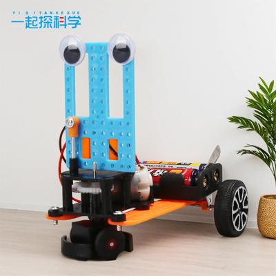 Robotické auto s vyhýbaním sa prekážkam Technológia Výroba Detský Vedecký Experiment Vyučovacie pomôcky Malý Vynález DIY Ručne vyrobený Balík materiálu