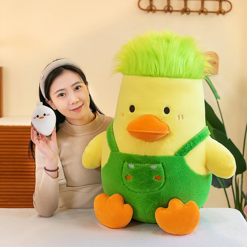 Cartoon Duck Plush Toys for Children DIY Hairstyle Duck Doll 8 Inch Grabbing Machine Doll Birthday Gift
