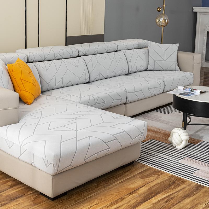 

Эластичный замшевый чехол для дивана с геометрическим рисунком, нескользящий простой современный чехол для дивана, универсальный универсальный чехол 50-65cm*50-65cm*5-20cm