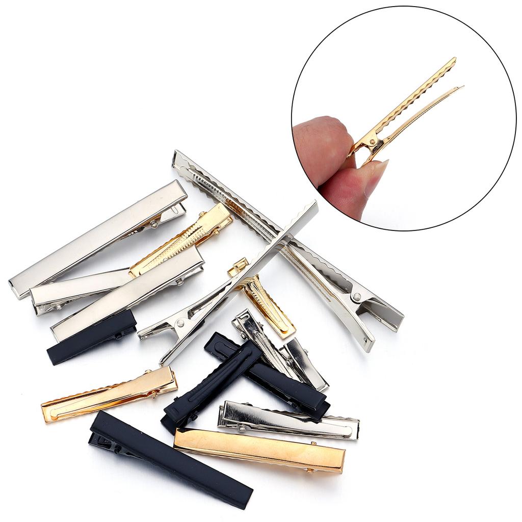 30-50pcs Hair Clips For Womens Metal Single Prong Alligator Hairpin Blank Setting Jewelry Making DIY Women Hair Clip Accessorie