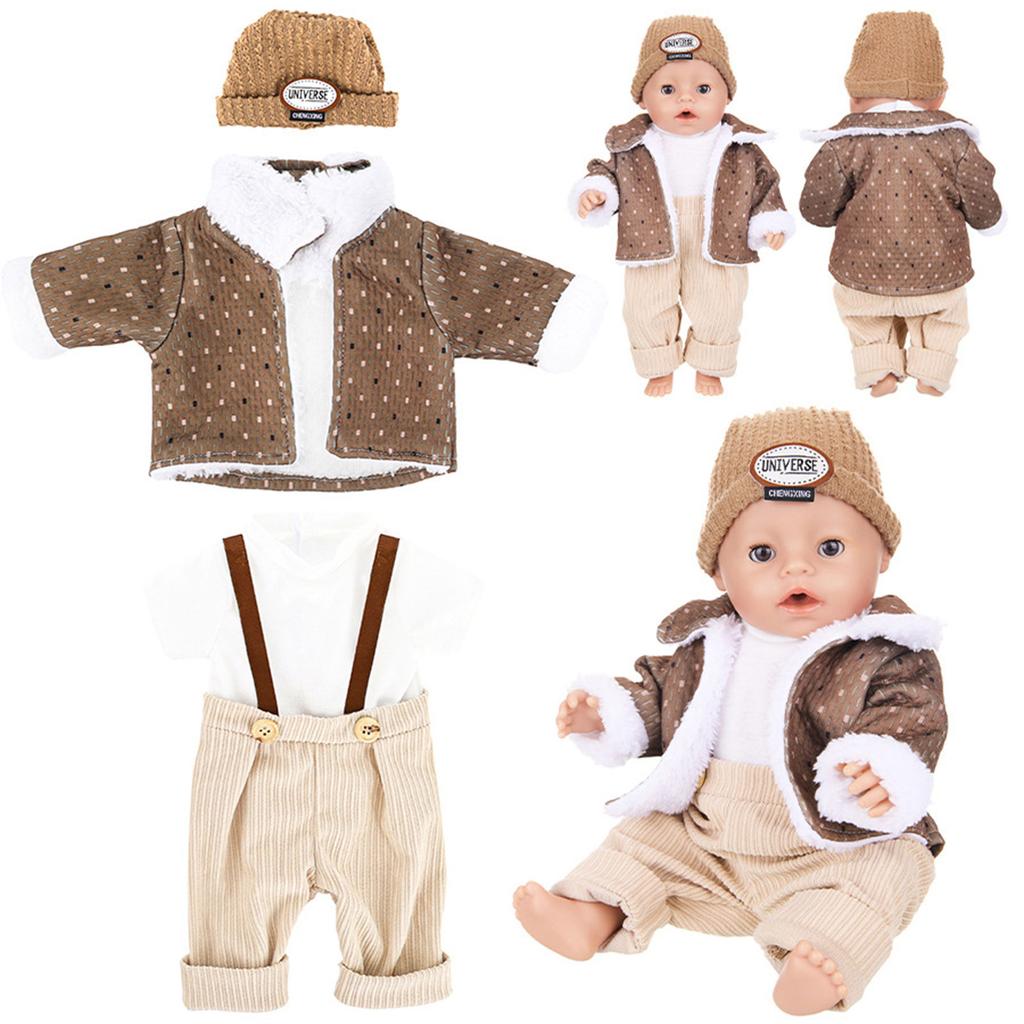 18inch Girl Doll Winter Autumn Outfit Set Cold Weather Doll Clothing Fashion and Breathable For Kids Pretend Play