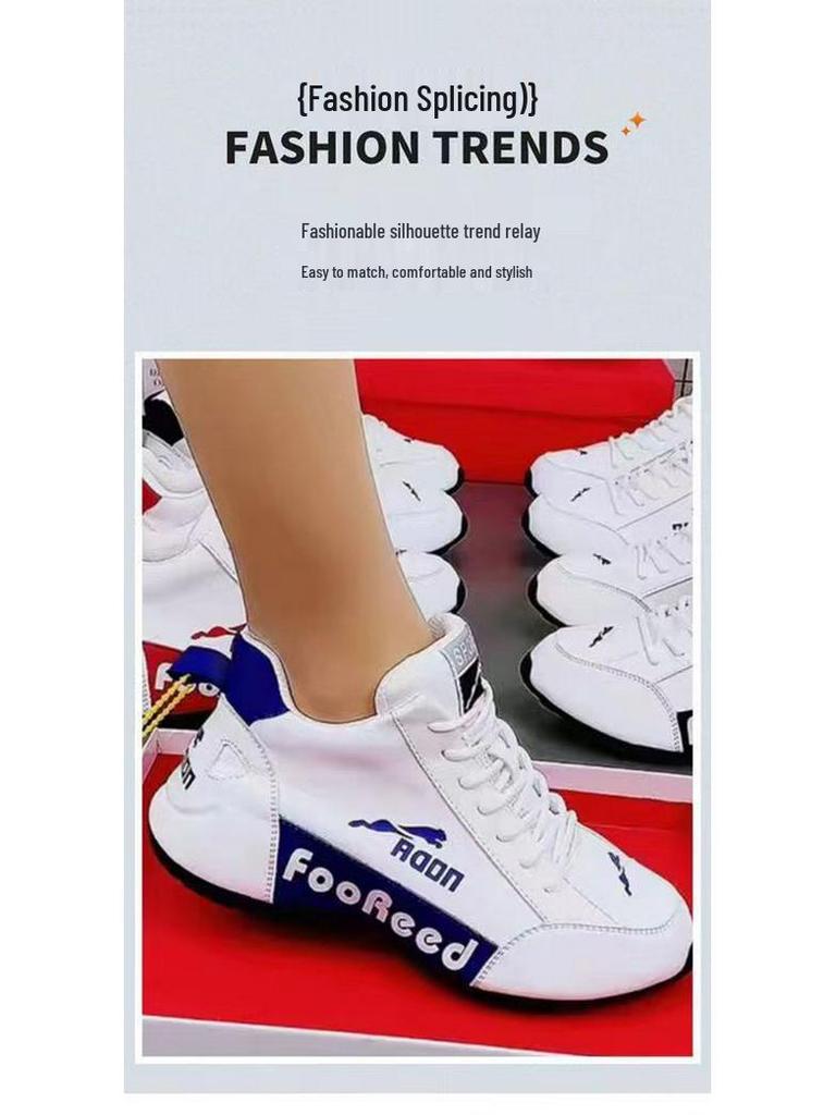 2025 Trendy Tenisky s rovnou podrážkou: Pohodlné, prodyšné bílé ležérní sportovní boty