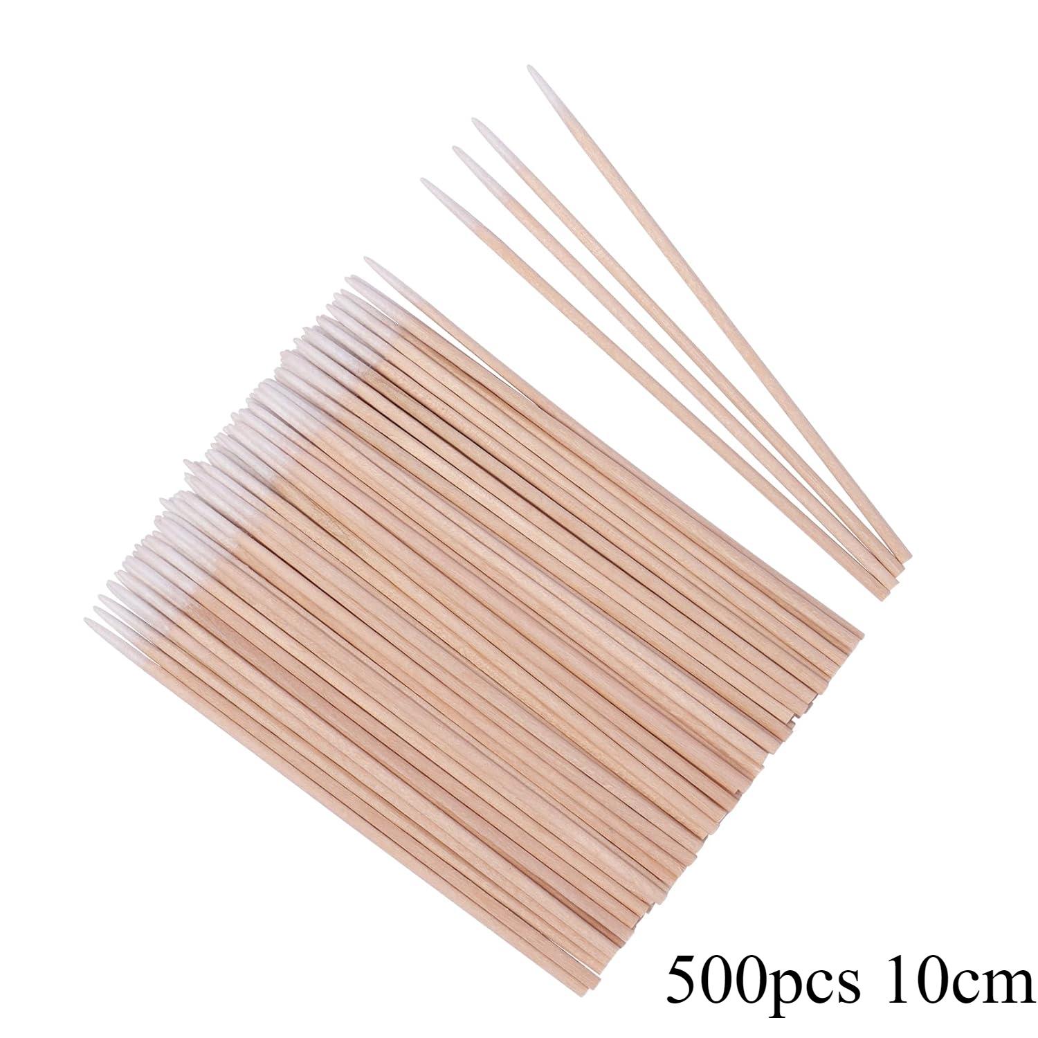 

Одноразовые ватные палочки без ворса, микрощеточки, 4 дюйма, деревянные ватные палочки, инструмент для чистки ушей и удаления клея для наращивания ресниц (100 шт. Большие ватные палочки) красный