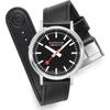 MONDAINE 41mm Watch for Men and Black Grape Vegan Stop-to-Go Women, Dial, Leather, MST.41020.LBV.2SE [Official Import]