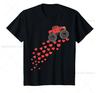 Kids Boys Valentines Day Monster Truck Hearts Toddler Girl T-Shirt