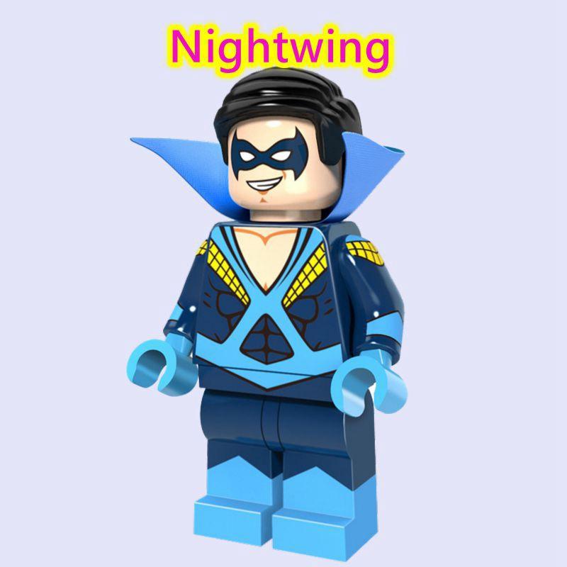 Teen Titans Nightwing Robin Arkham Knight Compatible with Marvel Minifigures Toy DC Movie Riddler Black Flash Building Blocks Educational Toys