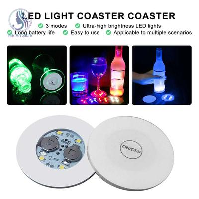 5 Stück LED Flaschenuntersetzer Lichter LED Bar Leuchtende Untersetzer Aufkleber Für Getränke Tasse Wein Likörflasche Untersetzer Atmosphärenlicht