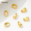 18K Gold Plated Pendant Clip Clasps For Necklace Making,Brass Melon Seeds Clasps Connector For DIY Jewelry Making Accessories