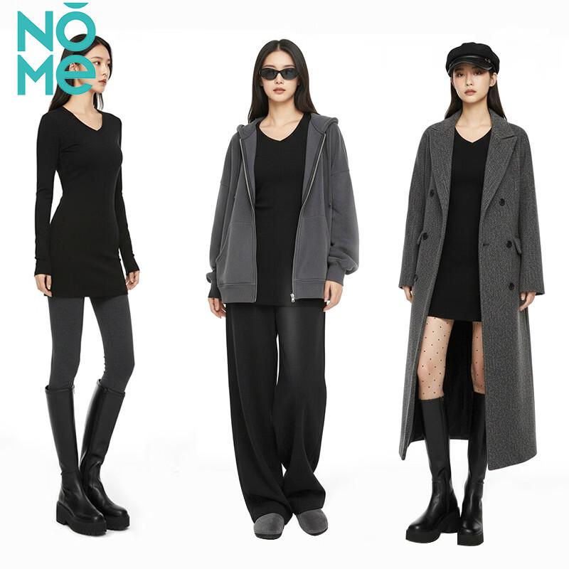 

NOME Women s Thermal V-Neck Long Sleeve T-Shirt S