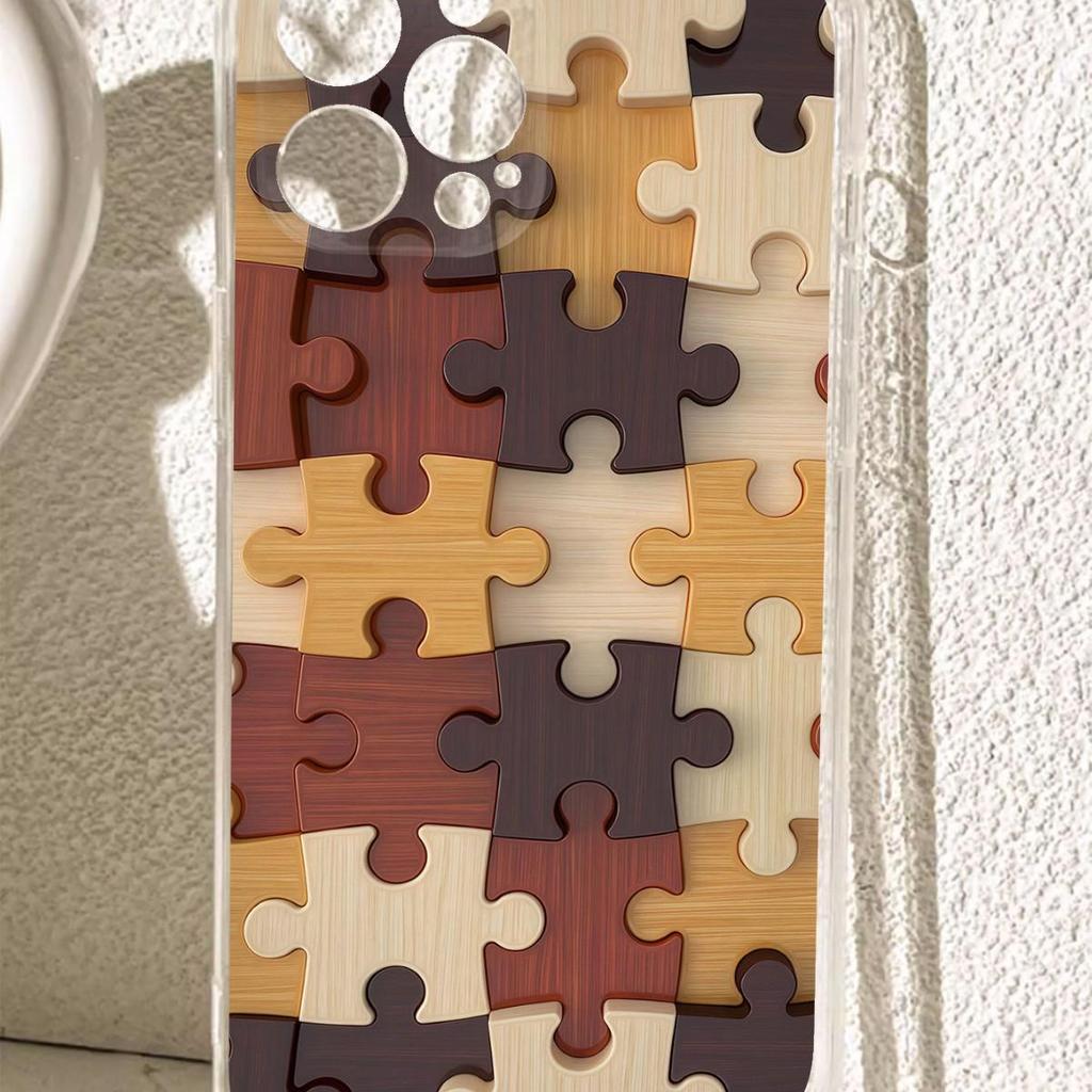 Anti-Fall Transparent Puzzle Case for iPhone 14/15/16/17 Pro Max Series