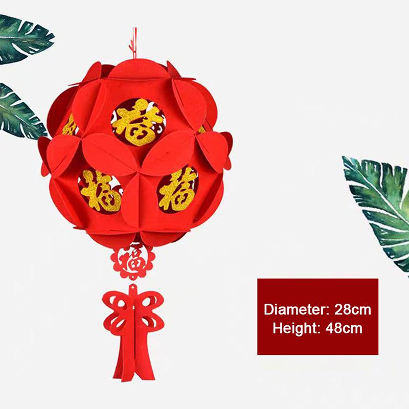 Čínské červené papírové lucerny Festivalové dekorace Oslavné potřeby Vodotěsné Různé velikosti Pro Rok