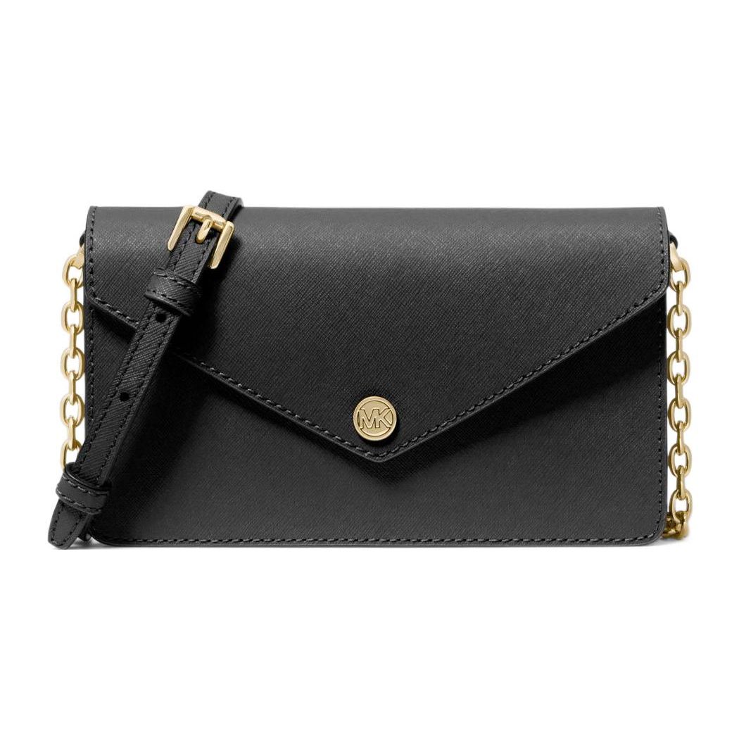 

Michael Kors MK Jet Set Travel Solid Chain Leather Envelope Bag Women Shoulder Bag Black 35S3GTVC5L-BLACK Basic Set (Bag+Dust Bag)