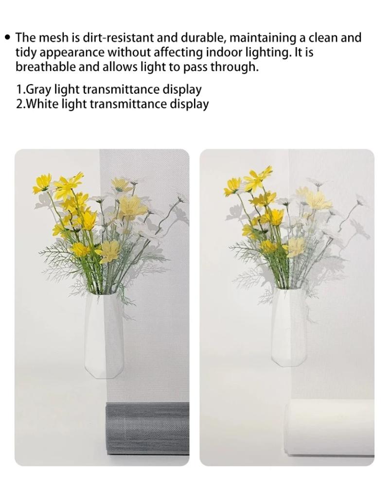 DIY Large Size Window Screen Mesh Pet-Proof and Mosquito/Insect Resistant Suitable for Balconies Gardens and More