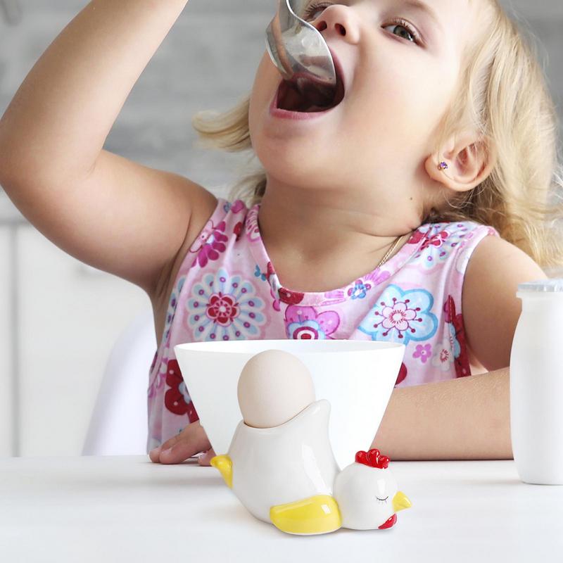 Ceramic Egg Cup Holders Funny Animal Creative Serving Cups Ins Style Egg Holder Cup Breakfast Banquet Eggs Base Duck Egg Holder