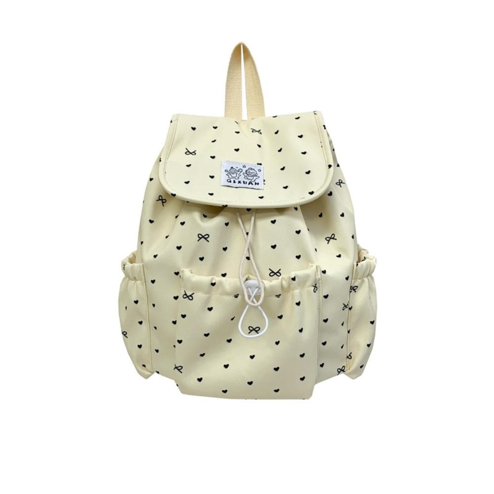 Lightweight Nylon Backpack Large Capacity Students School Bag Portable Drawstring Backpack Outdoor