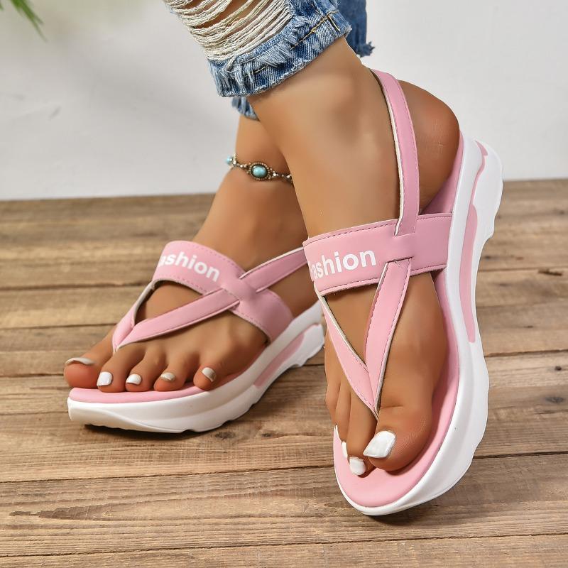 Sandale de damă cu platformă nouă pentru vară, pantofi cu pană, sandale de damă cu toc platformă, sandale de lux de vară