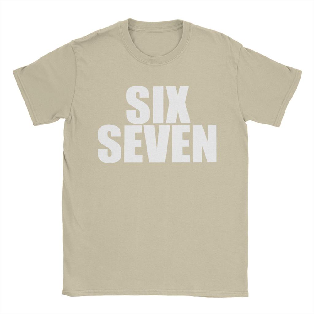 Ullzang Fun Six Seven 6 7 Meme T-Shirt For Men Women Round Neck Short Sleeve Clothing  Cotton Summer Clothing