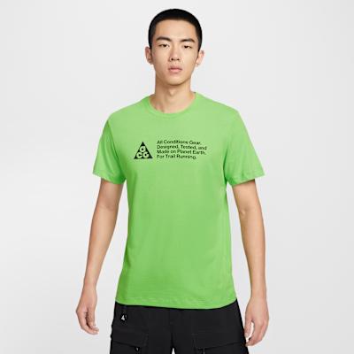 Nike Dri Fit Running T Shirt Men s Bright Green M