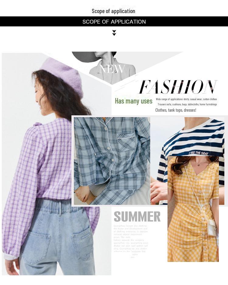 Tkanina w kratę bawełniana barwiona 21-ct na odzież dziecięcą i damską