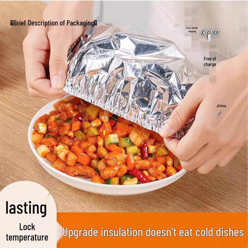 Aluminum Foil Insulation Food Warmer Cover for Kitchen and Lunch Boxes