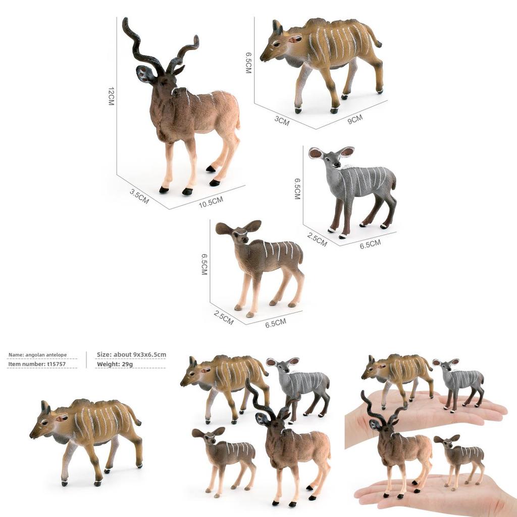 Childrens Educational Jungle Animal Pvc Model With Realistic Antelope Decor For Kids Room