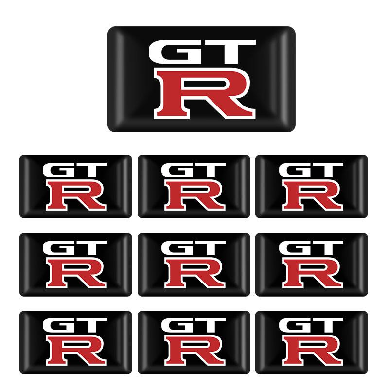 10Pcs Carbon Fiber Steering Wheel Car Logo Emblem 3D Stickers For BMW Mercedes benz Alfa Romeo Dodge Renault Mini Mazda Opel Toyota Ford Jeep Honda