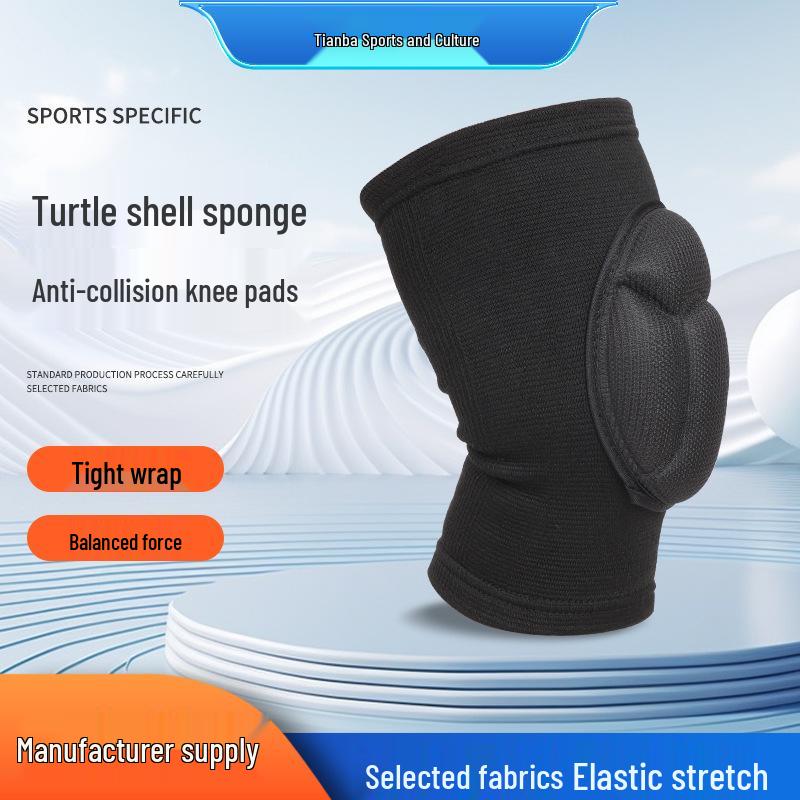 Knitted Anti-Collision Knee Pads for Dance, Basketball, Cycling, Running, Roller Skating, and Volleyball Black Elbow Pad