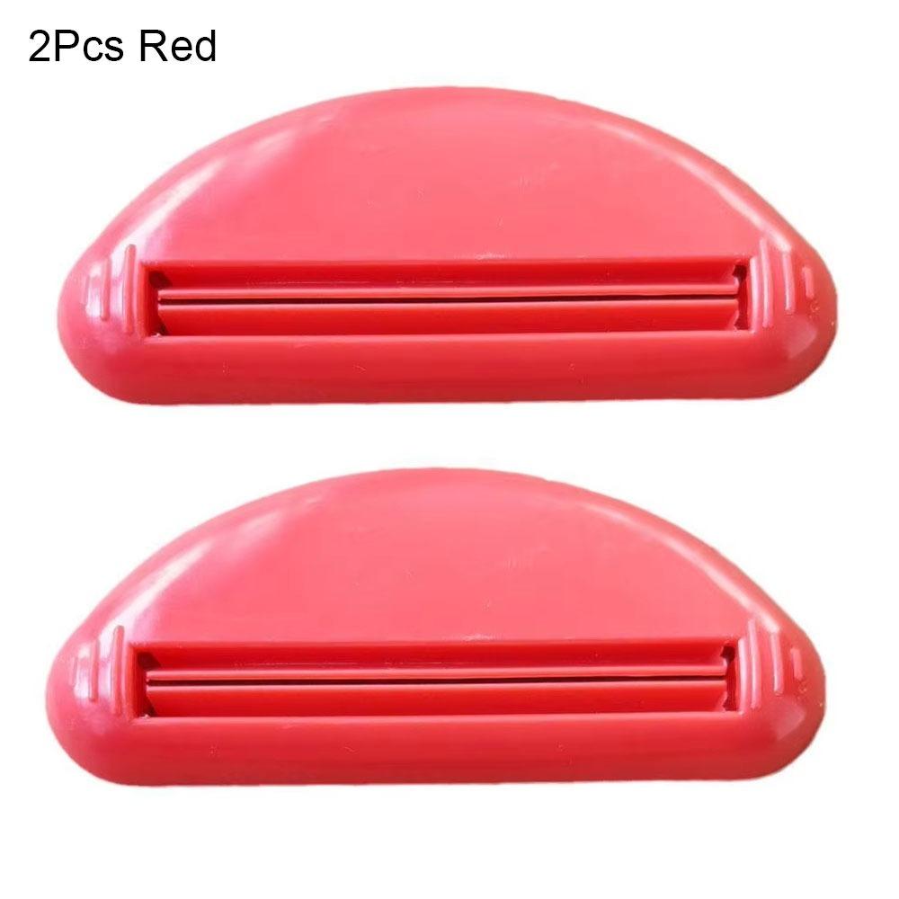 

2/4Pcs Plastic Toothpaste Dispenser Holder Toothpaste Tube Clips Bathroom Accessories 2Pcs Red