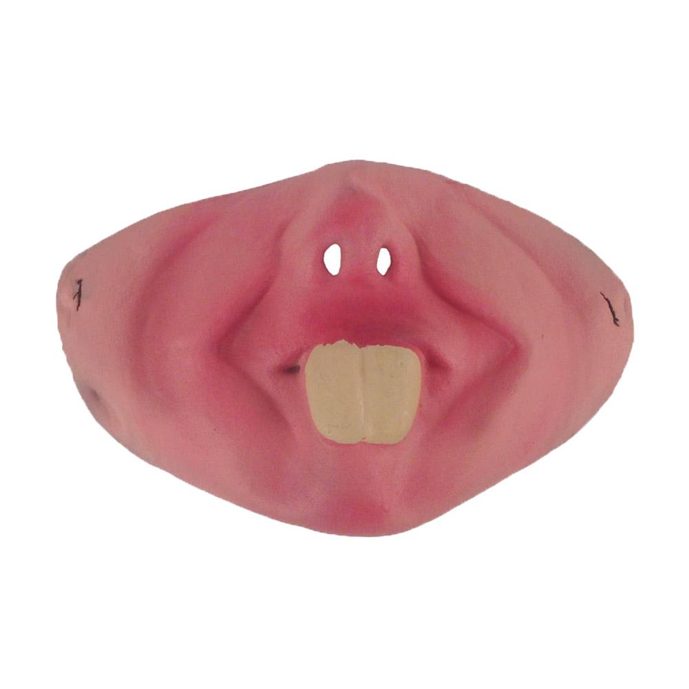 Half-Face Clown Mask - Funny Latex Party Costume Mask Unique Eye-Catching Design Perfect Photo Prop Half-Face Clown Mask
