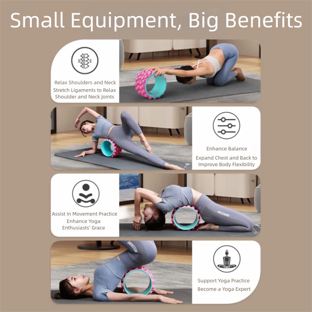 Portable Back Roller Deep Tissue Massage Trigger Point Roller Yoga Wheel  Yoga Exercise