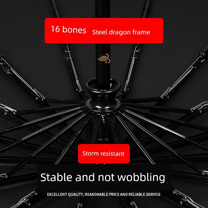 16 Bones Men's Large UV Protection Automatic Umbrella