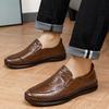 Fashion Summer Autumn Soft Leather Shoes for Men Fashion Soft Sole Business Casual Shoes Male Solid Color Light Loafers Man