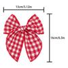 Plaid Bow Hair Clip - Festive Christmas Party Accessory