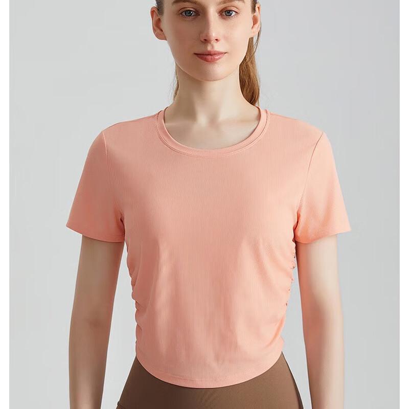 Junbie Women s Slim Fit Short Sleeve Ribbed Sports Top M