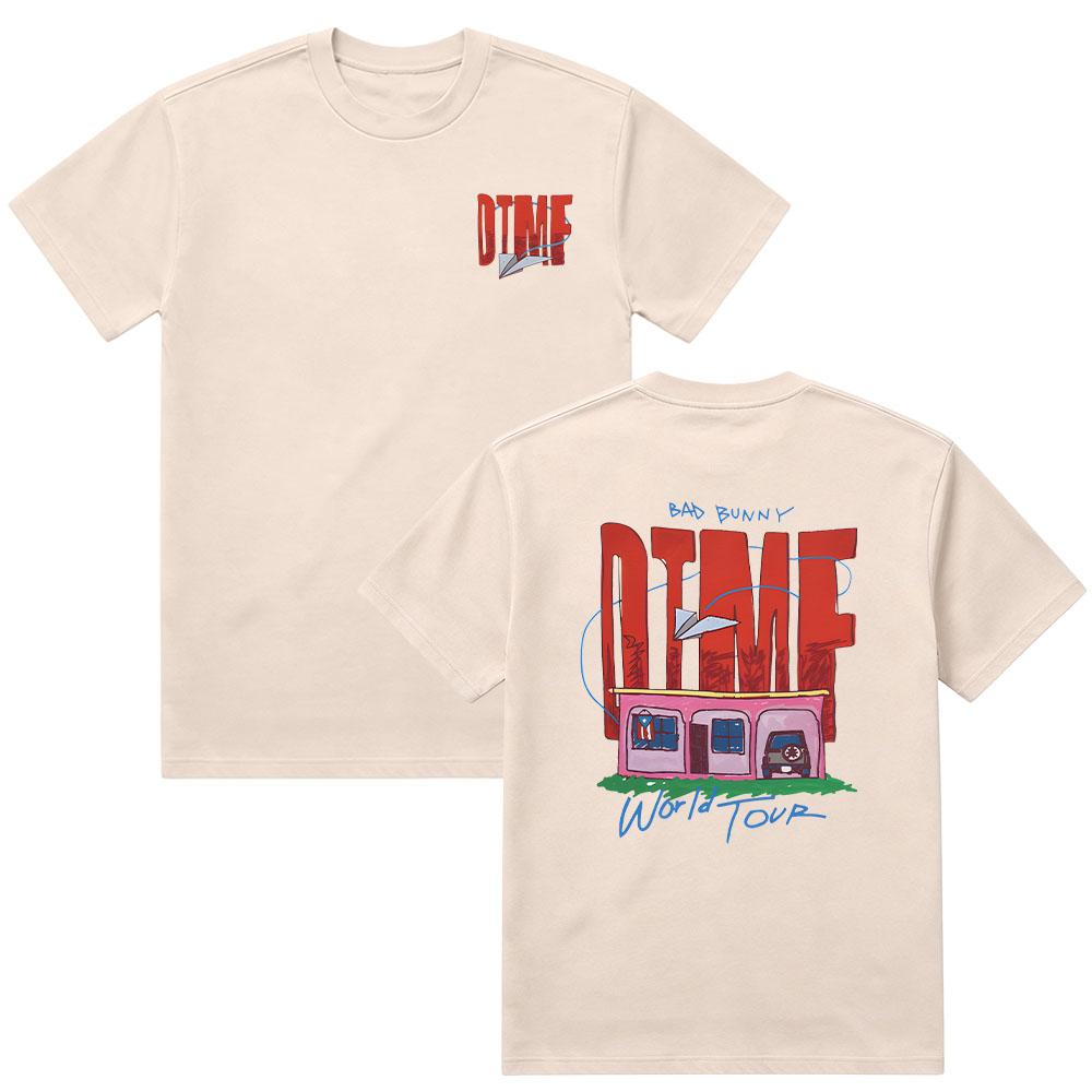 Dtmf Tour Merch Grafické tričko z světového turné Bad Bunny Móda Letní s kulatým výstřihem Bavlna Krátký rukáv Unisex Ležérní Vysoce kvalitní trička