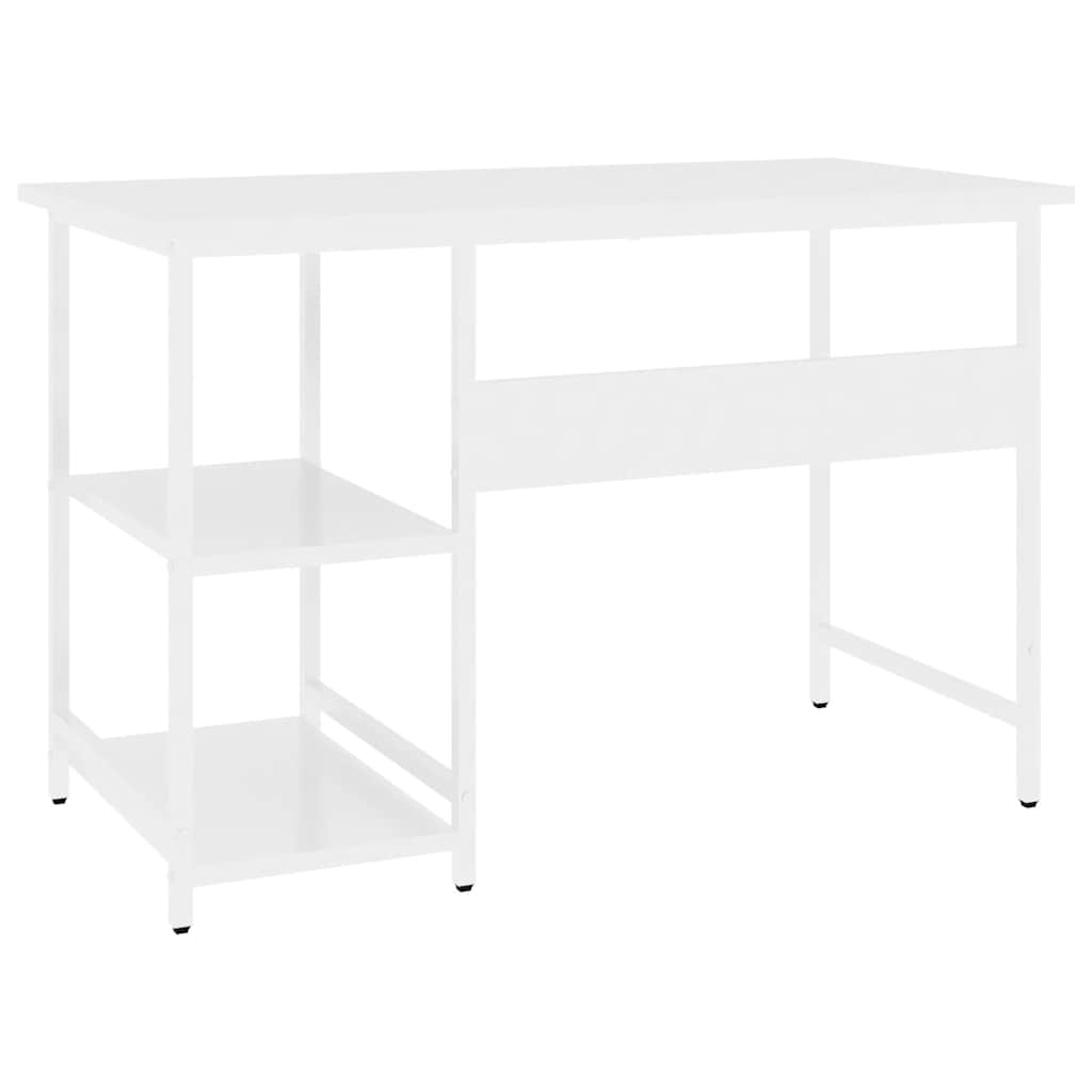 Computer Desk White 105x50x72 Cm MDF and Metal