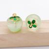 Set of 12 Colorful 3D Glass Apple Charms for DIY Bracelets & Necklaces