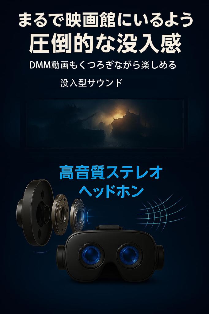 VR goggles for with integrated video lightweight 1080P Japanese manual compatible smartphones, headphones, DMM/360-degree support, design, support,