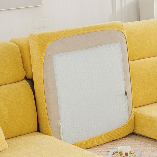 Eifloy High Stretch Seat Cushion Cover Individual Cushion 2 3 4 Seats Couch Slipcover Chenille Furniture Protector For Cats Kids