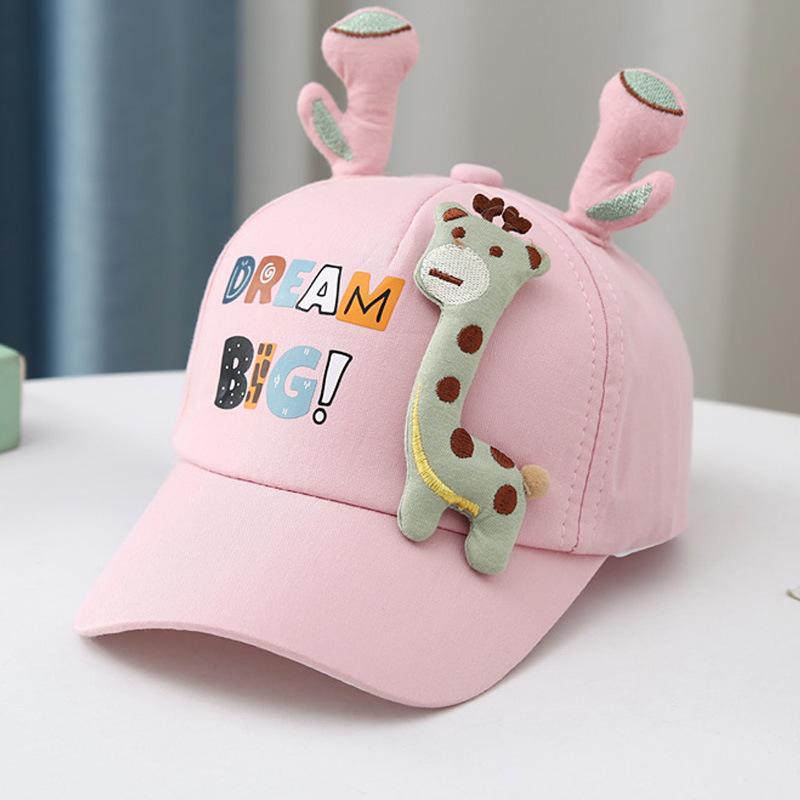 JYL TS DIY Giraffe Kids Cap Mesh Summer Sun Hat Polyester